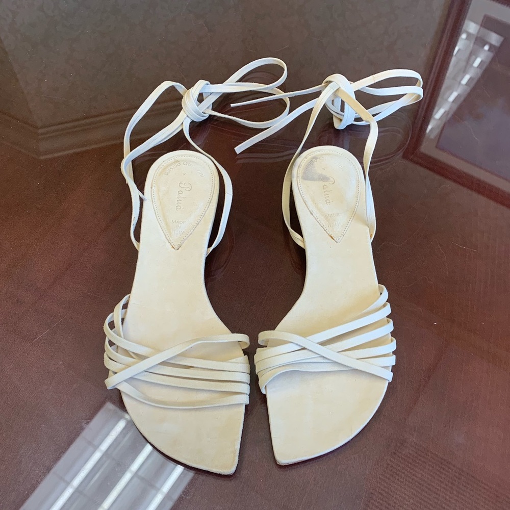 Basilio Quadrini Ankle Wrap Suede Sandals